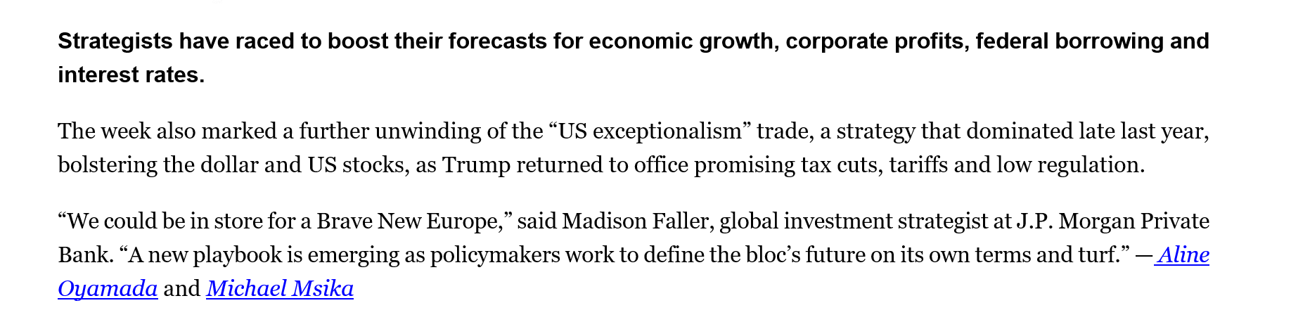 Bloomberg says ...